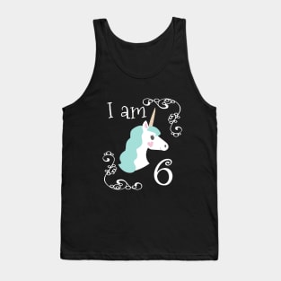 Sixth Birthday Unicorn Tank Top